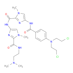 1H-Imidazole-2-carboxamide,4-[[4-[bis(2-chloroethyl)amino]benzoyl]amino]-N-[2-[[[2-(dimethylamino)ethyl]amino]carbonyl]-1-methyl-1H-imidazol-4-yl]-1-methyl-