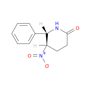 2-Piperidinone, 5-nitro-6-phenyl-, trans-