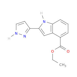 1H-Indole-4-carboxylic acid, 2-(1H-pyrazol-3-yl)-, ethyl ester