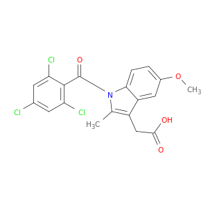 1H-Indole-3-aceticacid, 5-methoxy-2-methyl-1-(2,4,6-trichlorobenzoyl)-