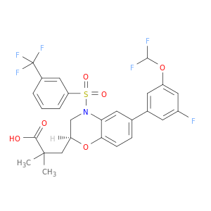 (2S)-6-[3-(二氟甲氧基)-5-氟苯基]-3,4-二氢-α,α-二甲基-4-[[3-(三氟甲基)苯基]磺酰基]-2H-1,4-苯并恶嗪-2-丙酸