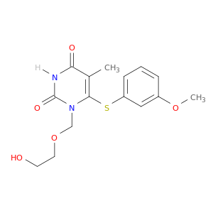 2,4(1H,3H)-Pyrimidinedione,1-[(2-hydroxyethoxy)methyl]-6-[(3-methoxyphenyl)thio]-5-methyl-