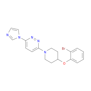 Pyridazine, 3-[4-(2-bromophenoxy)-1-piperidinyl]-6-(1H-imidazol-1-yl)-