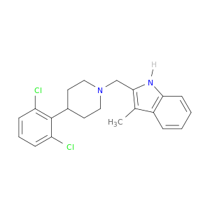 1H-Indole, 2-[[4-(2,6-dichlorophenyl)-1-piperidinyl]methyl]-3-methyl-
