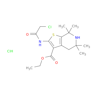 Ethyl 2-(2-chloroacetamido)-5,5,7,7-tetramethyl-4,5,6,7-tetrahydrothieno[2,3-c]pyridine-3-carboxylate hydrochloride