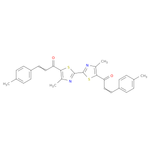 1,1'-(4,4'-dimethyl-2,2'-bi-1,3-thiazole-5,5'-diyl)bis[3-(4-methylphenyl)prop-2-en-1-one]