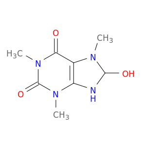 3,7,8,9-tetrahydro-8-hydroxy-1,3,7-trimethyl-1h-purine-2,6-dione