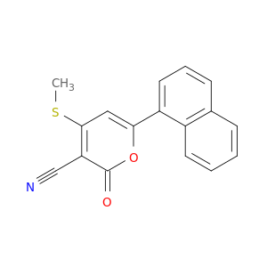2H-Pyran-3-carbonitrile, 4-(methylthio)-6-(1-naphthalenyl)-2-oxo-