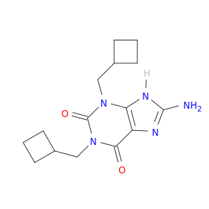 1H-Purine-2,6-dione, 8-amino-1,3-bis(cyclobutylmethyl)-3,7-dihydro-