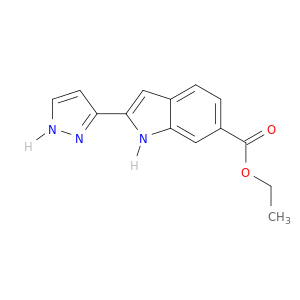 1H-Indole-6-carboxylic acid, 2-(1H-pyrazol-3-yl)-, ethyl ester