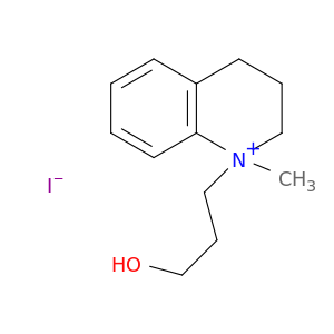 Quinolinium, 1,2,3,4-tetrahydro-1-(3-hydroxypropyl)-1-methyl-, iodide