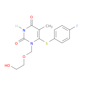 2,4(1H,3H)-Pyrimidinedione,6-[(4-fluorophenyl)thio]-1-[(2-hydroxyethoxy)methyl]-5-methyl-