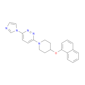 Pyridazine, 3-(1H-imidazol-1-yl)-6-[4-(1-naphthalenyloxy)-1-piperidinyl]-