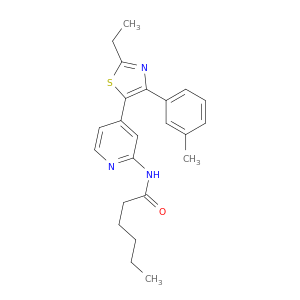 N-[4-[2-ETHYL-4-(3-METHYLPHENYL)-1,3-THIAZOL-5-YL]-2-PYRIDYL]HEXANAMIDE