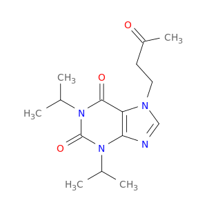 1H-Purine-2,6-dione, 3,7-dihydro-1,3-bis(1-methylethyl)-7-(3-oxobutyl)-