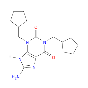 1H-Purine-2,6-dione, 8-amino-1,3-bis(cyclopentylmethyl)-3,7-dihydro-