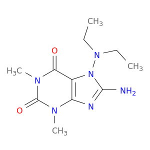 8-amino-7-(diethylamino)-1,3-dimethyl-3,7-dihydro-1h-purine-2,6-dione