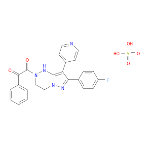 1-[7-(4-Fluorophenyl)-8-(pyridin-4-yl)-3,4-dihydropyrazolo[5,1-c][1,2,4]triazin-2(1H)-yl]-2-phenylethane-1,2-dione sulfate