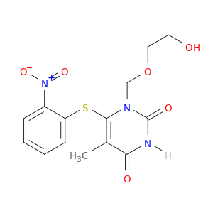 2,4(1H,3H)-Pyrimidinedione,1-[(2-hydroxyethoxy)methyl]-5-methyl-6-[(2-nitrophenyl)thio]-