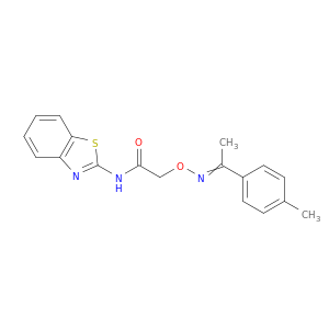 N-BENZOTHIAZOL-2-YL-2-[1-(4-METHYLPHENYL)ETHYLIDENEAMINO]OXY-ACETAMIDE
