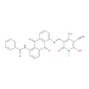 N-[5-[(5-氰基-1,2-二氢-6-羟基-4-羟基-3-羟基-3-吡啶基)亚氨基]氨基]-9,10-二氢-9,10-二氧氧基-1-蒽基]苯甲酰胺