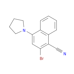 1-Naphthalenecarbonitrile, 2-bromo-4-(1-pyrrolidinyl)-