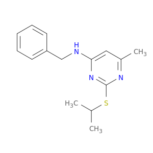 4-Pyrimidinamine,6-methyl-2-[(1-methylethyl)thio]-N-(phenylmethyl)-