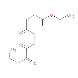 Benzenepropanoic acid, 4-(1-oxobutyl)-, ethyl ester