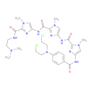 1H-Imidazole-2-carboxamide,4-[[[4-[[4-[bis(2-chloroethyl)amino]benzoyl]amino]-1-methyl-1H-imidazol-2-yl]carbonyl]amino]-N-[2-[[[2-(dimethylamino)ethyl]amino]carbonyl]-1-methyl-1H-imidazol-4-yl]-1-methyl-