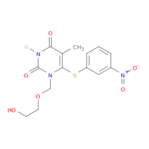 2,4(1H,3H)-Pyrimidinedione,1-[(2-hydroxyethoxy)methyl]-5-methyl-6-[(3-nitrophenyl)thio]-