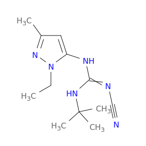 1-TERT-BUTYL-2-CYANO-3-(1-ETHYL-3-METHYL-5-PYRAZOLYL)GUANIDINE