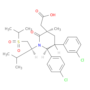 2-((3R,5R,6S)-5-(3-氯苯基)-6-(4-氯苯基)-1-((S)-1-(异丙基磺酰基)-3-甲基丁-2-基)-3-甲基-2-氧代哌啶-3-基)乙酸