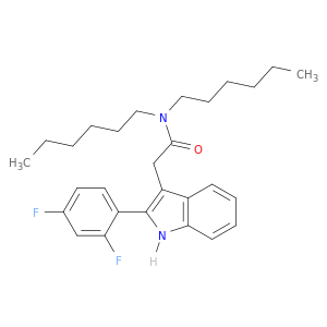 1H-Indole-3-acetamide, 2-(2,4-difluorophenyl)-N,N-dihexyl-
