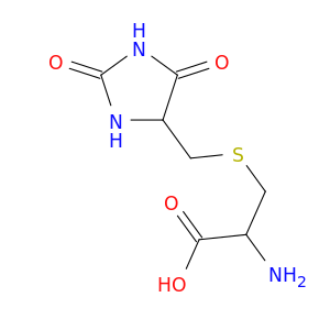 Propanoic acid, 2-amino-3-[[(2,5-dioxo-4-imidazolidinyl)methyl]thio]-