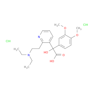 3-Pyridineacetic acid, a-(3,4-dimethoxyphenyl)-a-hydroxy-, 2-(diethylamino)ethylester, hydrochloride (1:2)
