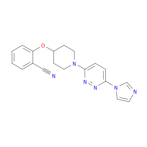 Benzonitrile, 2-[[1-[6-(1H-imidazol-1-yl)-3-pyridazinyl]-4-piperidinyl]oxy]-