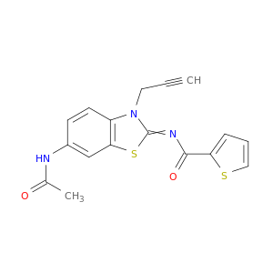 N-(6-ACETAMIDO-3-PROP-2-YNYL-BENZOTHIAZOL-2-YLIDENE)THIOPHENE-2-CARBOXAMIDE