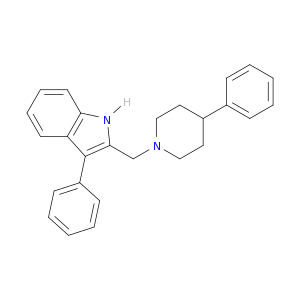 1H-Indole, 3-phenyl-2-[(4-phenyl-1-piperidinyl)methyl]-