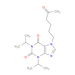 1H-Purine-2,6-dione, 3,7-dihydro-1,3-bis(1-methylethyl)-7-(5-oxohexyl)-