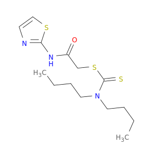 Carbamodithioic acid, dibutyl-, 2-oxo-2-(2-thiazolylamino)ethyl ester