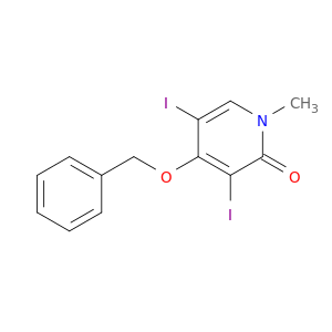 2(1H)-Pyridinone, 3,5-diiodo-1-methyl-4-(phenylmethoxy)-