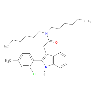 1H-Indole-3-acetamide, 2-(2-chloro-4-methylphenyl)-N,N-dihexyl-