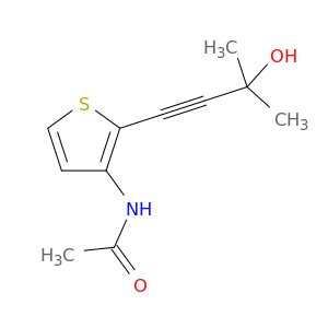 Acetamide, N-[2-(3-hydroxy-3-methyl-1-butyn-1-yl)-3-thienyl]-