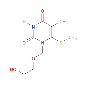 2,4(1H,3H)-Pyrimidinedione,1-[(2-hydroxyethoxy)methyl]-5-methyl-6-(methylthio)-