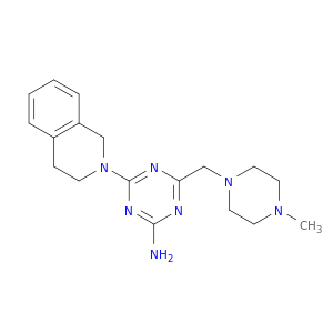 1,3,5-Triazin-2-amine,4-(3,4-dihydro-2(1H)-isoquinolinyl)-6-[(4-methyl-1-piperazinyl)methyl]-