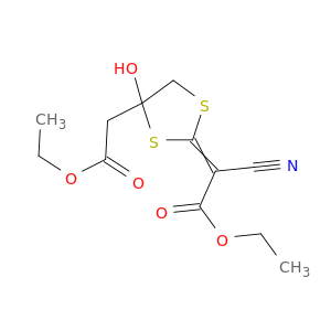 ETHYL 2-CYANO-2-[4-(ETHOXYCARBONYLMETHYL)-4-HYDROXY-1,3-DITHIOLAN-2-YLIDENE]ACETATE