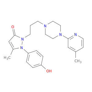 3H-Pyrazol-3-one,1,2-dihydro-1-(4-hydroxyphenyl)-5-methyl-2-[3-[4-(4-methyl-2-pyridinyl)-1-piperazinyl]propyl]-