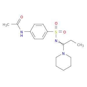 Acetamide,N-[4-[[[1-(1-piperidinyl)propylidene]amino]sulfonyl]phenyl]-