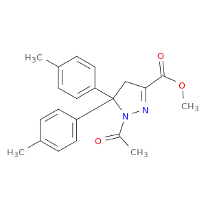 1H-Pyrazole-3-carboxylicacid, 1-acetyl-4,5-dihydro-5,5-bis(4-methylphenyl)-, methyl ester