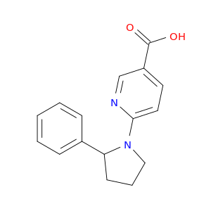 3-Pyridinecarboxylicacid, 6-(2-phenyl-1-pyrrolidinyl)-